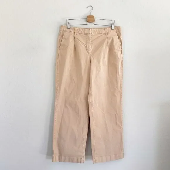 J. Crew Pleated capeside chino pants BP502 trousers in Light Khaki Size 14 - Picture 5 of 10